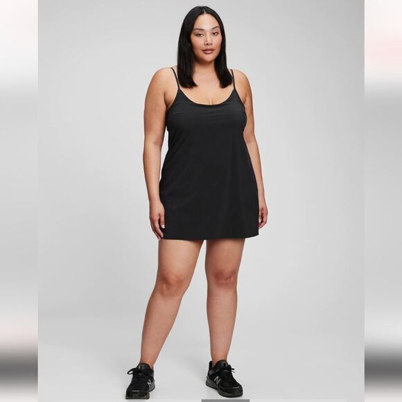 New Gap Tennis Yoga Golf one piece Workout Pink Dress built-in shorts GapFit NWT - Picture 6 of 7